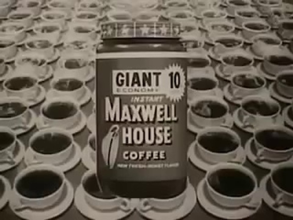 VERY ODD VINTAGE EARLY 1960's MAXWELL HOUSE COFFEE COMMERCIAL