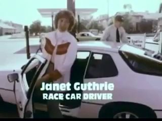 VINTAGE 70s TEXACO COMMERCIAL WITH JANET GUTHRIE LATE 70's RACE CAR DRIVER