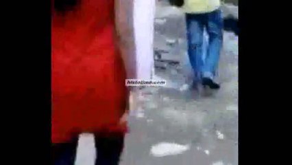 Red Shirt Girl Mast cat walk Waooo