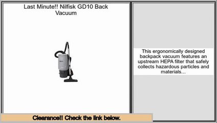 Cheap Nilfisk GD10 Back Vacuum