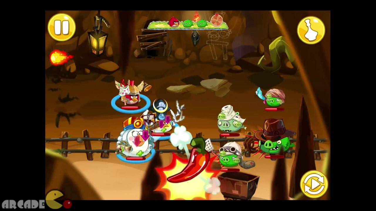Angry Birds Epic  NEW FINAL Cave - CAVE 5 Burning Plain Level 1