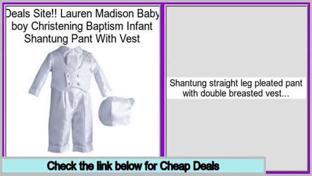 Comparison Shopping Lauren Madison Baby boy Christening Baptism Infant Shantung Pant With Vest