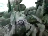 تصوير فيديو لشباب آل حمية من حزب الشيطان اﻷنجاس اثناء قتالهم ضد المجاهدين على سلسلة القلمون