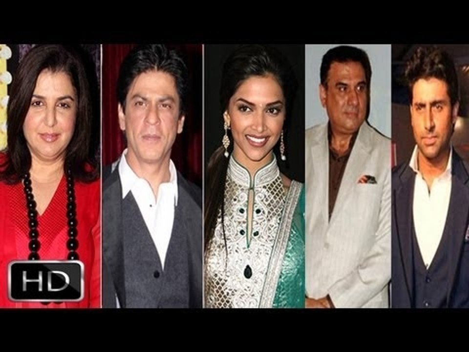 SRK-Farah-Abhishek Return From Dubai
