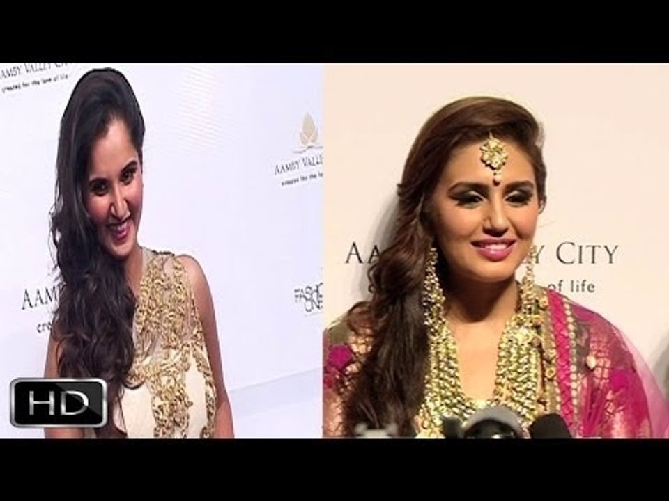 Sania - Huma At Day 4 Of 'Aamby Valley India Bridal Fashion Week 2013'