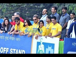 Bollywood Stars At 'Standard Chartered Mumbai Marathon 2013'