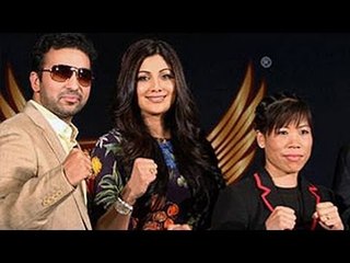 Shilpa - Raj - Mary At 'Super Fight League' Press Conference