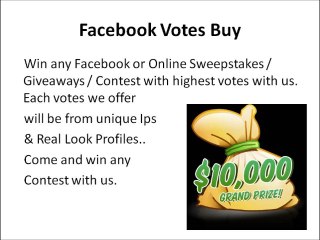Buy Facebook Contest Votes