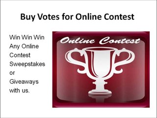 Buy Votes for Online Contest