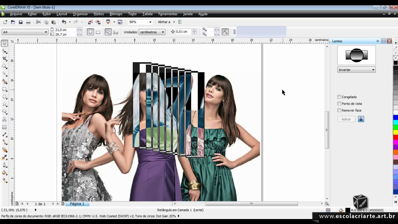 Curso de Corel Draw X5 Aula 08 Lentes