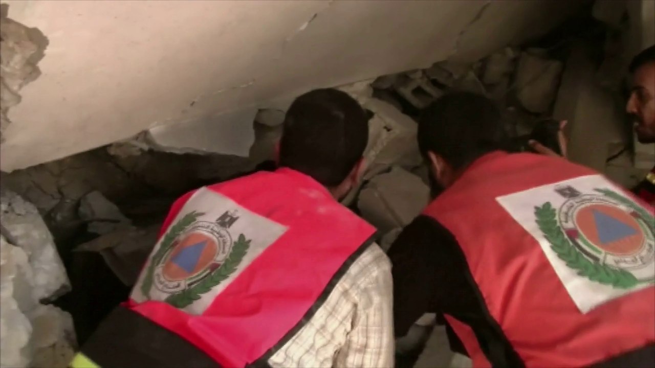 Gaza : une petite Palestinienne rescapée des bombardements