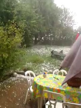 Témoins BFMTV : Orages et grêle à Issoudun (36)