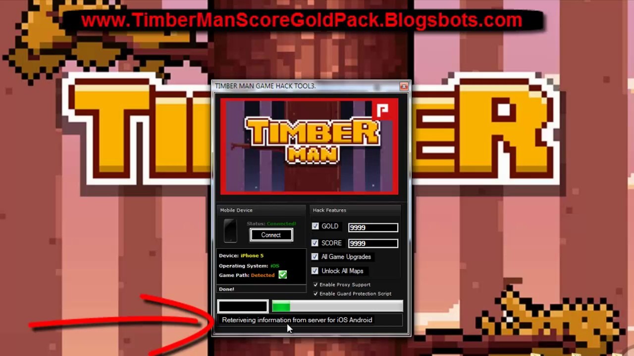 TimberMan High SCORE Hack Cheat iOS Android Gold Pack Unlimited