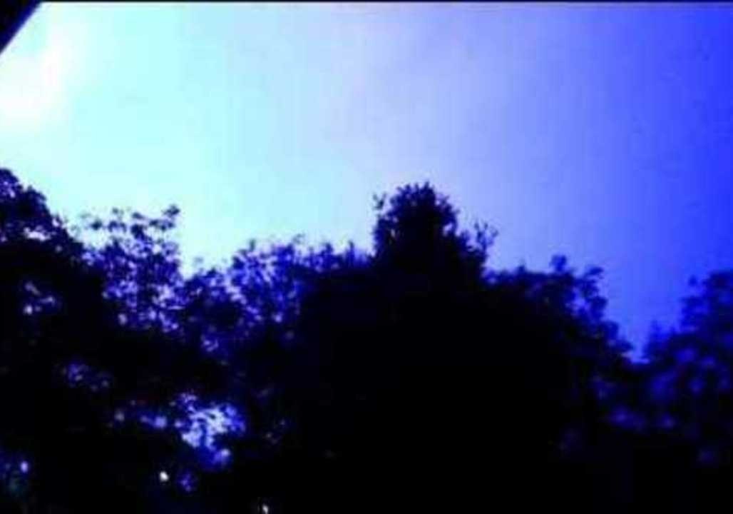 Lightning Flashes Blue Light Over Gatwick