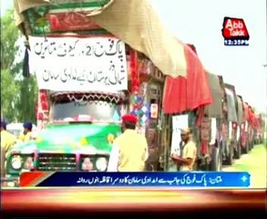 Pakistan Army dispatched relief goods to IDP camps from Multan