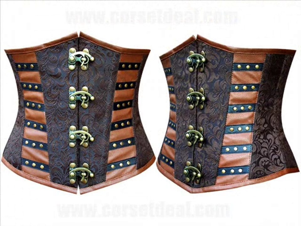 Wonderful Steel Boned Brocade Waist Reducing Corset