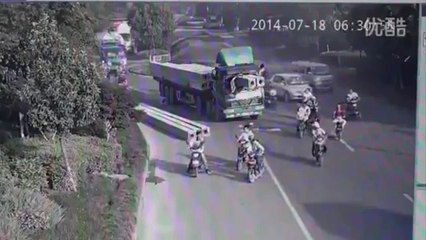 Lucky chineses truckdriver