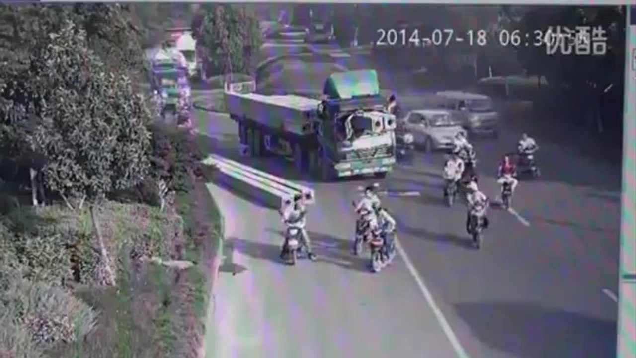 Lucky chineses truckdriver