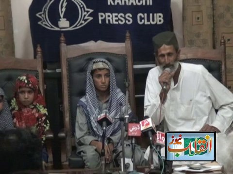 Karim Bukhsh Barohi Appealing for help of Heart Surgery in India of his Son Muhammad Saleem in Press Conference at Karachi Press Club