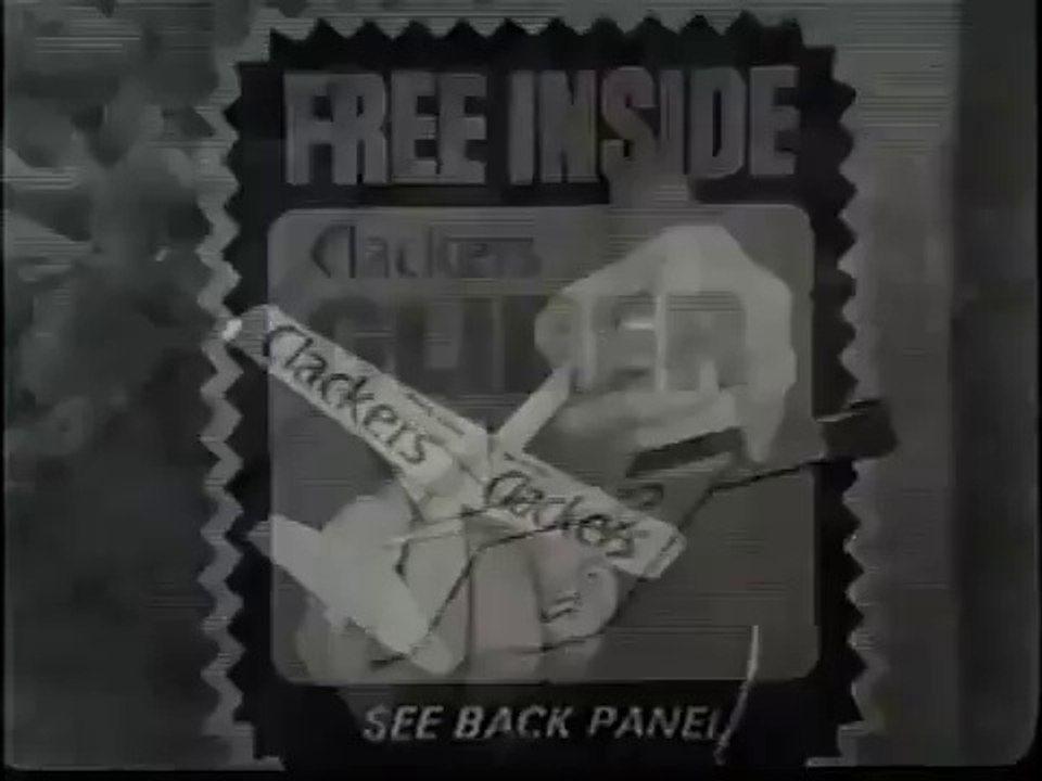 VINTAGE TV COMMERCIAL ~ CLACKERS CEREAL ~ MAN TRYING TO KARATE CHOP A CLACKERS BOX