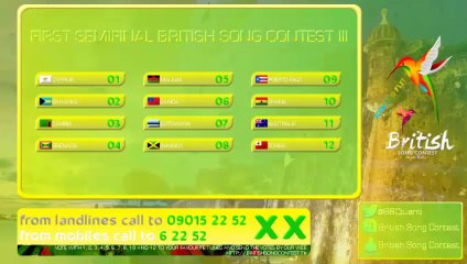 1st SEMIFINAL - BRITISH SONG CONTEST 3
