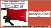 Niedrige Preise SANDINI RelaxFix© Auto-Nackenkissen - GEPRÜFTE PASSFORM - Komplett Set Basic ROT