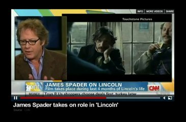 James Spader about "Lincoln" (CNN) (11/23/2012)