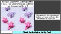 Daily Deal Pink and Purple Mini Flower Hair Clips for Babies and Girls Hair Accessories Set of 8
