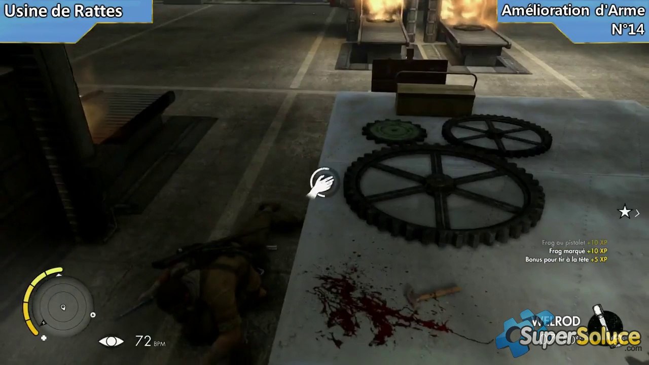Sniper Elite III - Emplacement des 2 Améliorations d'Arme de la mission Usine de Rattes