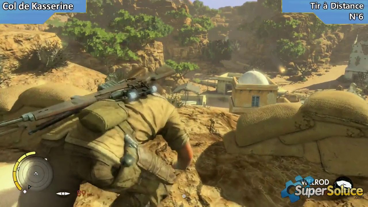 Sniper Elite III - Emplacement du Tir à Distance de la mission Col de Kasserine