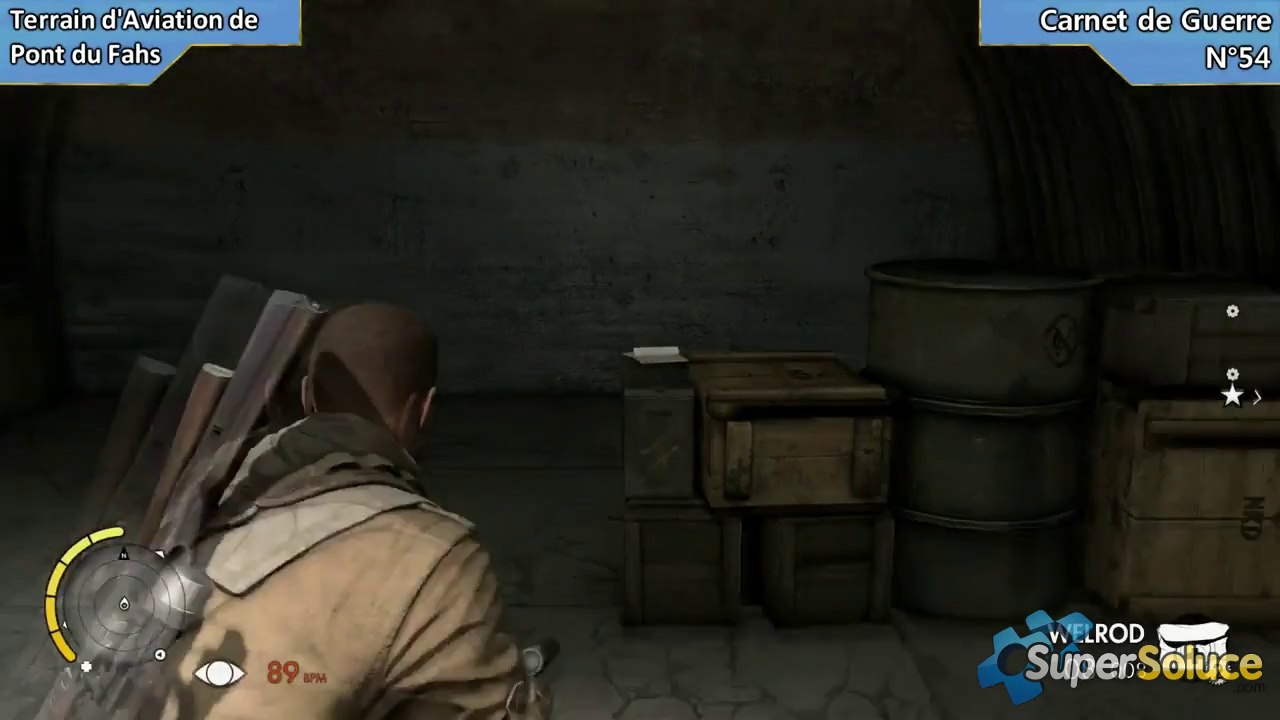 Sniper Elite III - Emplacement des 9 Carnets de Guerre de la mission Terrain d’Aviation de Pont du Fahs
