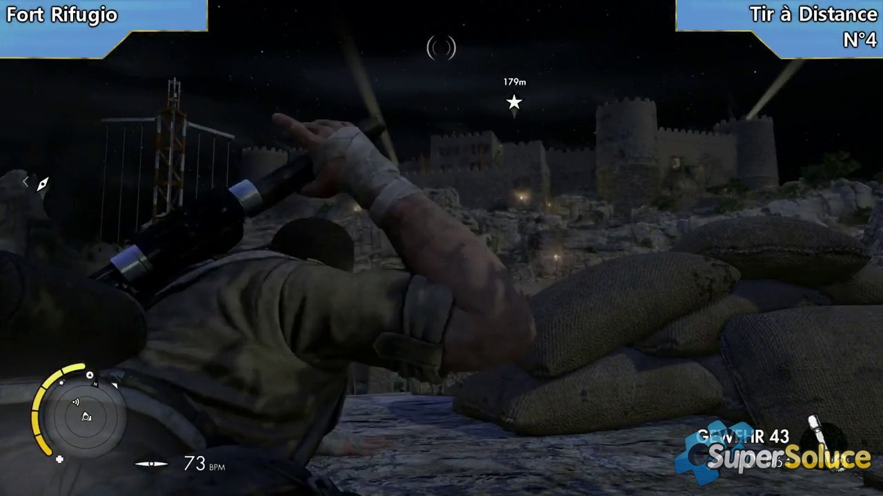 Sniper Elite III - Emplacement du Tir à Distance de la mission Fort Rifugio