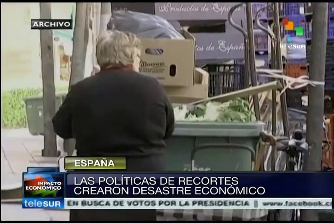 Afirman que políticas de Rajoy son las causantes de crisis española