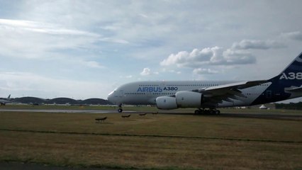 Airbus A380 takeoff 2 - as close as it gets!