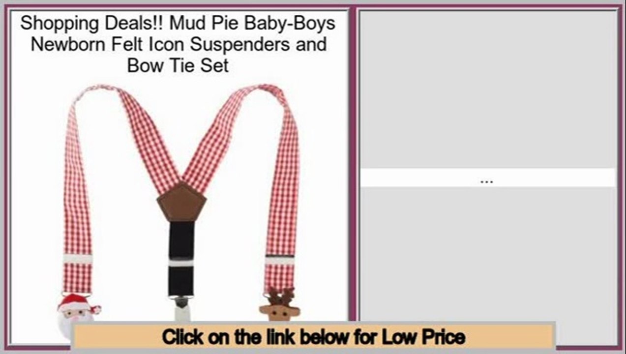 Reviews Best Mud Pie Baby-Boys Newborn Felt Icon Suspenders and Bow Tie Set