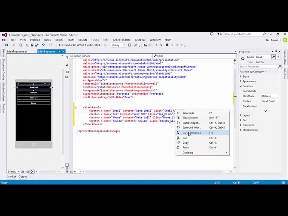 Launchers in Windows Phone