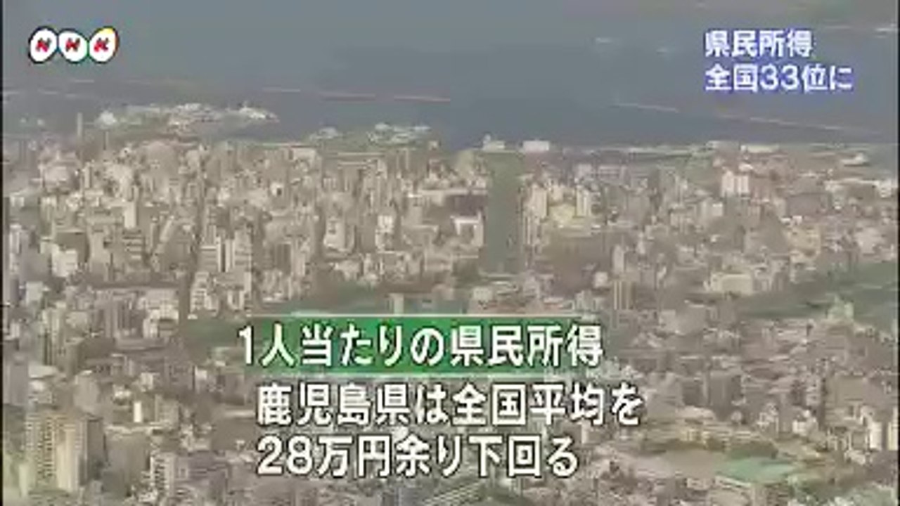 20140721県民所得 最高の３３位に 鹿児島