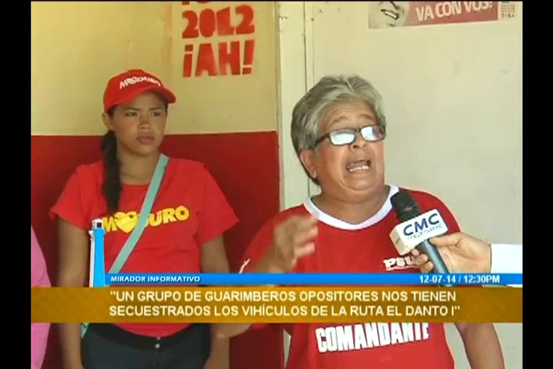 Ruta comunal "El danto I" secuestrada por guarimberos: Habitante sector el danto