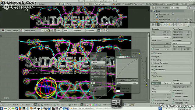 Blender Cycles Render Engine Elaboracion De Un WallPaper 3D En Linux Fedora 20 Colores Basicos Atom