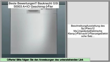Pauschalangebote Bauknecht GSI 50003 A+IO Geschirrspüler