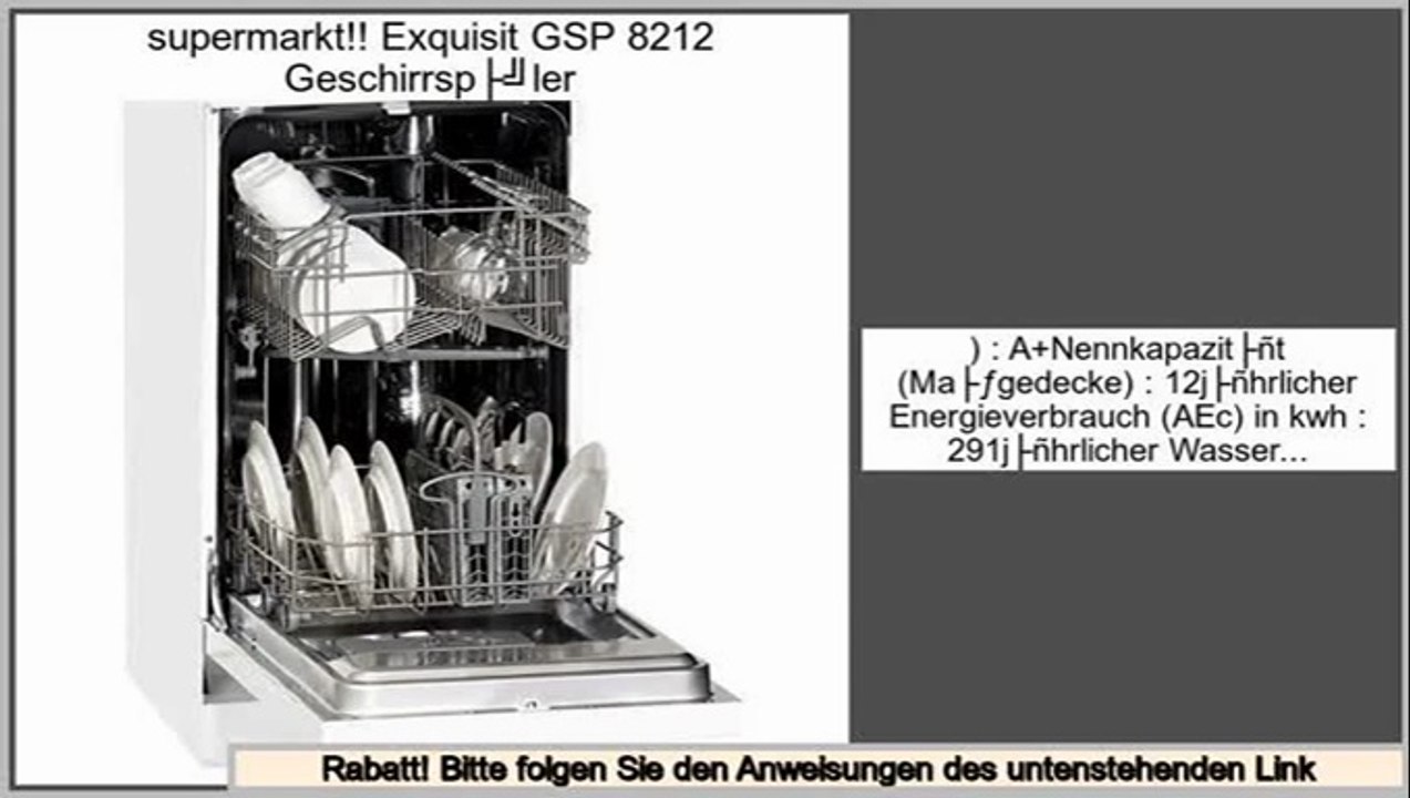 Niedrige Preise Exquisit GSP 8212 Geschirrspüler