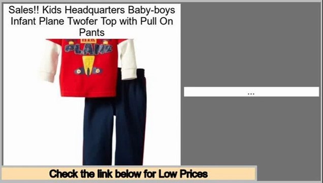 Reports Best Kids Headquarters Baby-boys Infant Plane Twofer Top with Pull On Pants