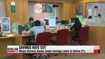 Major Korean banks cut savings interest rates