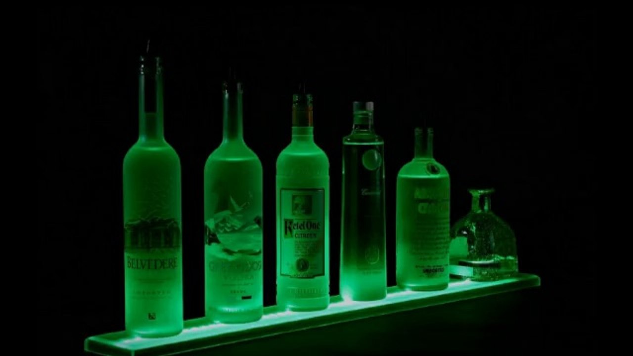 LED Bottle Shelf - Get Organized for Your Bar!