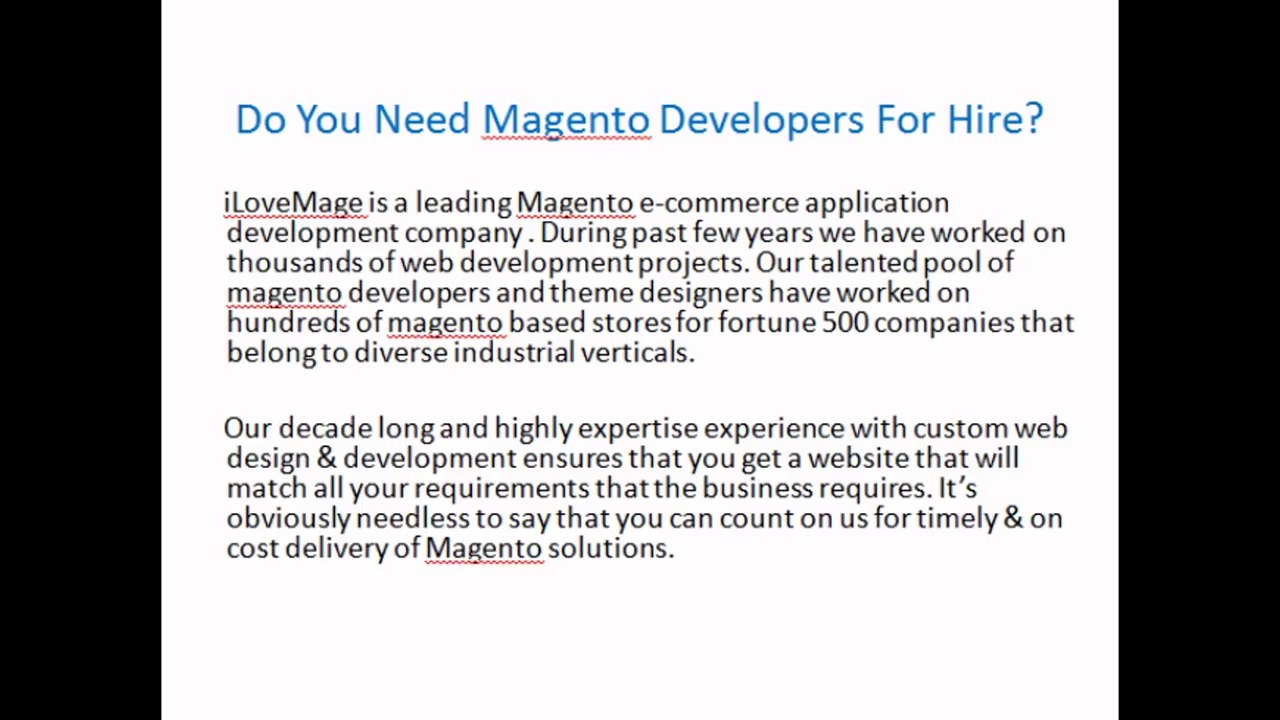 Hire Magento Developers from iLoveMage