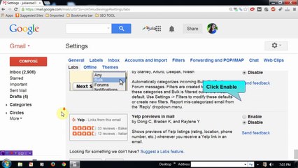 Undo a Gmail send and watch preview of inbox mail