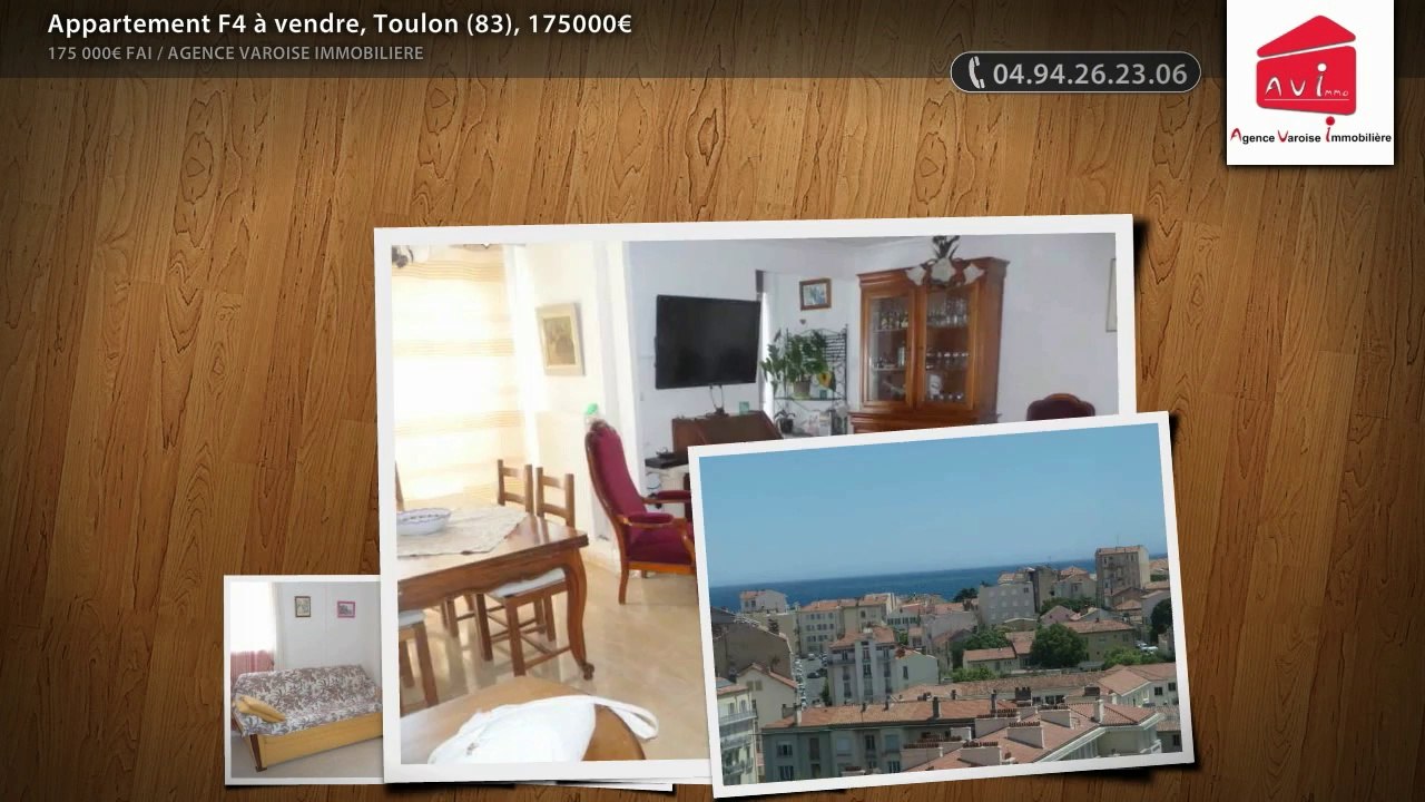 Appartement F4 à vendre, Toulon (83), 175000€
