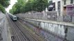 Crazy guy trying to jump on a moving train. Parkour champion fail!