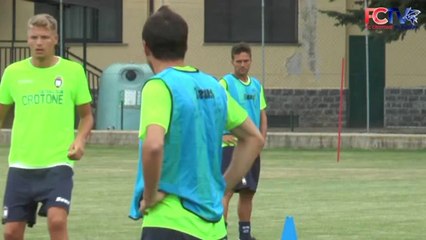 Moccone, doppia sessione. Visita dell'ad Gianni Vrenna in ritiro