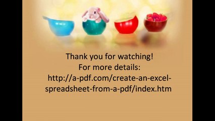 create an excel spreadsheet from a pdf